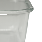 Kit 3 Potes Retangulares Vidro Transparente 0,18L/0,65L/1,5L Delinia