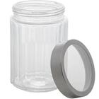 Kit 3 Potes Vidro Borossilicato Lyor 1,2l Cada Tampa Prata Sy