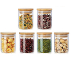 Kit 3 Potes Vidro Tampa Bambu Hermético Temperos 200ml