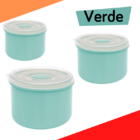 Kit 3 Potes Wave Redondo Plasvale 0 6 / 1 0 / 3 0 Litros - Ve