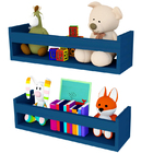 Kit 3 Prateleira 40cm Azul Livro Revista Infantil Parede