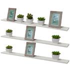 Kit 3 Prateleiras 100 X 10cm Branca Suporte Invisível