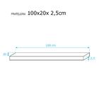 Kit 3 Prateleiras 100 X 20cm Branco Espessura 25mm Suporte In