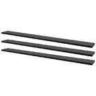 Kit 3 Prateleiras 100 X 20cm Preta Suporte Invisível