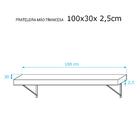 Kit 3 Prateleiras 100 X 30cm Branco Espessura 25mm Mão France