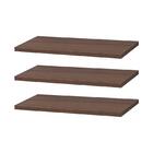 Kit 3 Prateleiras 30 X 10cm Nogal Suporte Invisível