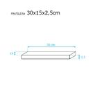 Kit 3 Prateleiras 30 X 15cm Branco Espessura 25mm Suporte Inv