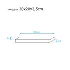 Kit 3 Prateleiras 30 X 20cm Branco Espessura 25mm Suporte Inv