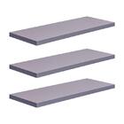 Kit 3 Prateleiras 40 X 10cm Cinza Claro Suporte Invisível