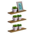 Kit 3 Prateleiras 40 X 10cm Freijó Suporte Invisível