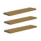 Kit 3 Prateleiras 40 X 10cm Freijó Suporte Invisível