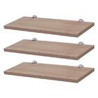 Kit 3 Prateleiras 50 X 15cm Carvalho Com Suporte Tucano