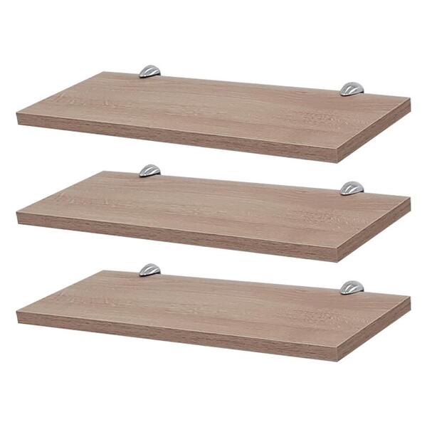 Kit 3 Prateleiras 50 X 15cm Carvalho Com Suporte Tucano