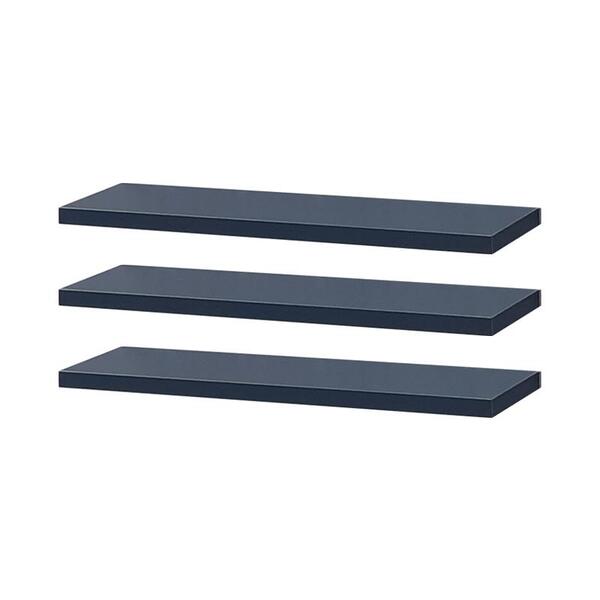 Kit 3 Prateleiras 50 X 20cm Azul Suporte Invisível