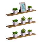 Kit 3 Prateleiras 50 X 20cm Freijó Suporte Invisível