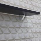 Kit 3 Prateleiras 60 X 15cm Preta Com Suporte Tucano