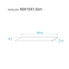 Kit 3 Prateleiras 60 X 15cm Preta Suporte Invisível