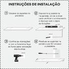 Kit 3 Prateleiras 70 X 15cm Preta Suporte Invisível