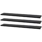 Kit 3 Prateleiras 70 X 15cm Preta Suporte Invisível