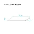 Kit 3 Prateleiras 70 X 20cm Carvalho Suporte Invisível