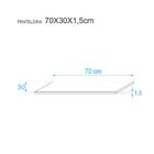 Kit 3 Prateleiras 70 X 30cm Amarela Com Mão Francesa