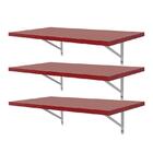 Kit 3 Prateleiras 70 X 30cm Vermelha Com Mão Francesa