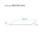 Kit 3 Prateleiras 80 X 15cm Azul Suporte Invisível