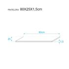 Kit 3 Prateleiras 80 X 25cm Preta Com Mão Francesa