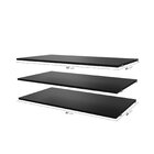 Kit 3 Prateleiras 87cm Hera Cabecasa Madeiramadeira Preto