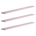 Kit 3 Prateleiras 90 X 10cm Rosa Claro Suporte Invisível