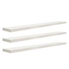 Kit 3 Prateleiras 90 X 20cm Branco Espessura 25mm Suporte Inv