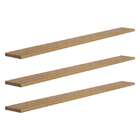 Kit 3 Prateleiras 90 X 20cm Freijó Suporte Invisível