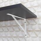 Kit 3 Prateleiras 90 X 25cm Preta Com Mão Francesa