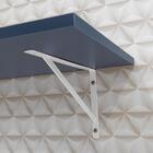 Kit 3 Prateleiras 90 X 30cm Azul Com Mão Francesa