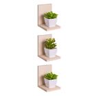 Kit 3 Prateleiras Buzios 15 X 12cm Bege Claro