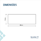 Kit 3 Prateleiras De Vidro 40x15 Cm - Sanit