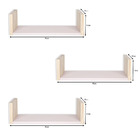 Kit 3 Prateleiras Decoração Quarto Infantil Bebê Mdf Rosa Mil