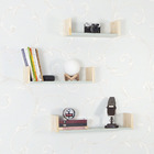 Kit 3 Prateleiras Decorativas Quarto Infantil Bebê Mdf Verde