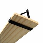 Kit 3 Prateleiras Em Madeira Pinus Duo Preto Com Alça Preto 5