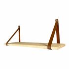 Kit 3 Prateleiras Em Madeira Pinus Natural Com Alça Caramelo