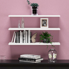 Kit 3 Prateleiras Lisa Nicho Mdf Tamanho 60cm X 20cm Branco P