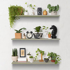 Kit 3 Prateleiras Madeira De Pino 60x20 Suporte Invisível