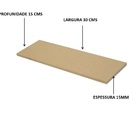 Kit 3 Prateleiras Mdf Cru 30x15cms  Sem Suporte