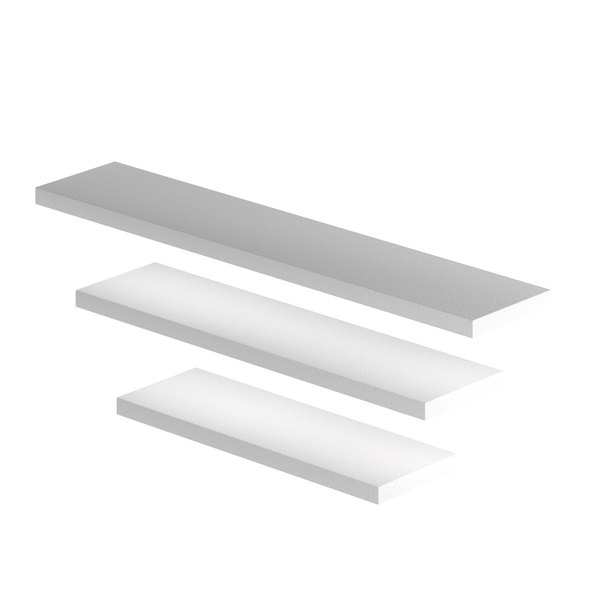 Kit 3 Prateleiras Nicho Mdf Kit Tamanhos Variados Branco