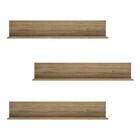 Kit 3 Prateleiras Nichos Decorativos 136 Cm Multimóveis Rustic