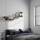 Kit 3 Prateleiras Nichos Em U 60x15cm Mdf Branco Com Suporte