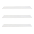 Kit 3 Prateleiras Organizadoras Parede Mdf Branco 40cm