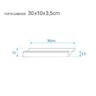 Kit 3 Prateleiras Porta Quadros 30 X 10cm Vermelha Suporte In