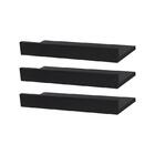 Kit 3 Prateleiras Porta Quadros 30 X 15cm Preta Suporte Invis