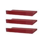 Kit 3 Prateleiras Porta Quadros 30 X 15cm Vermelha Suporte In